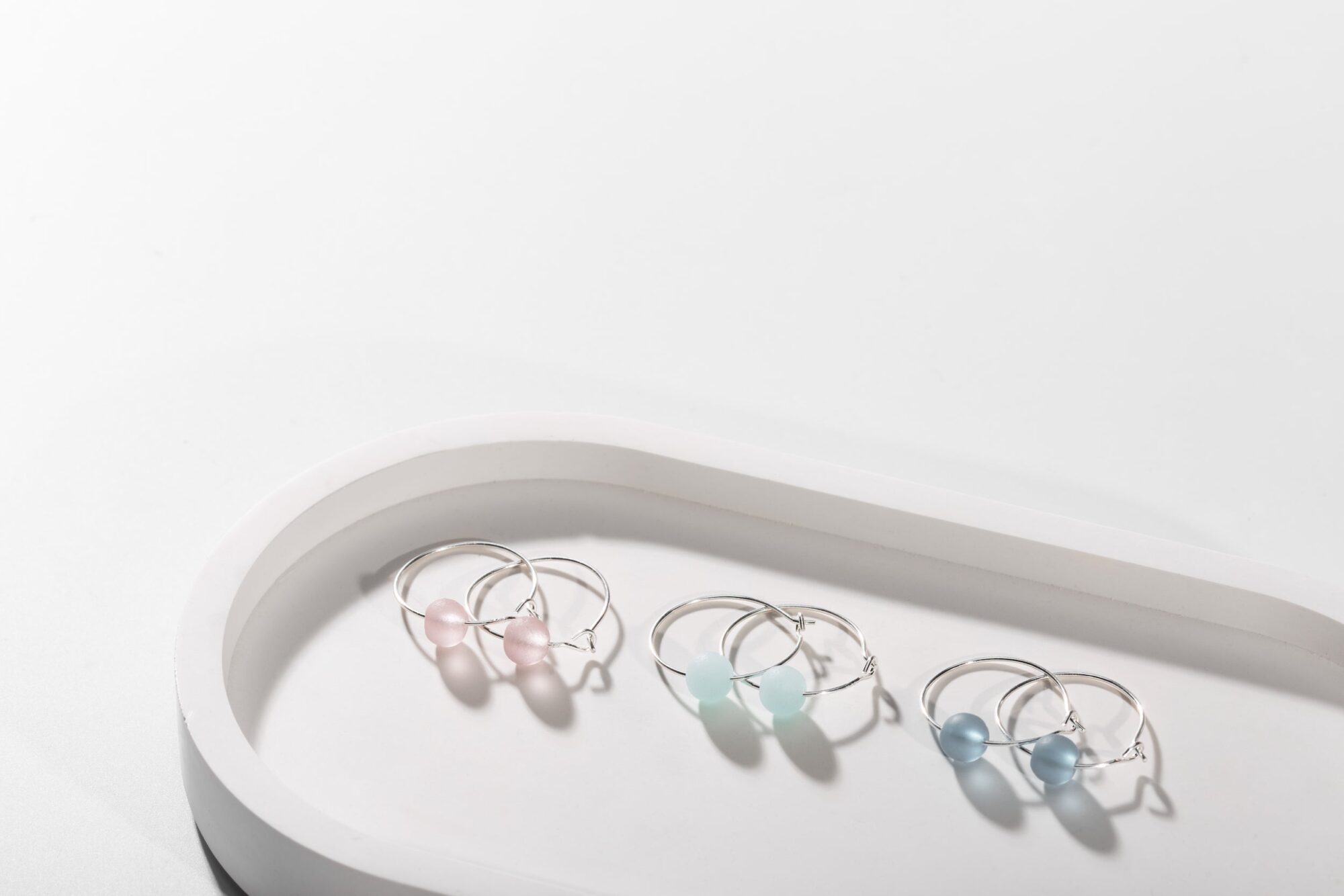 Seaglass Silver Hoop Earrings