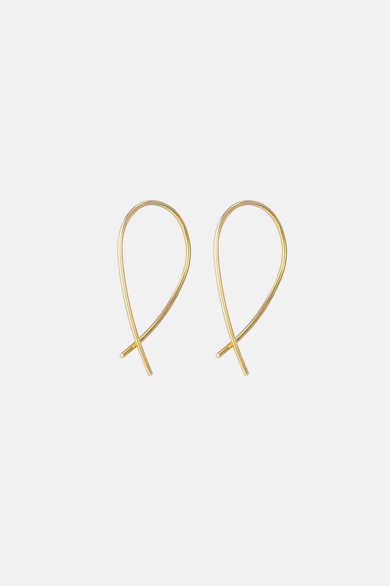 2093 Gold Mini Crossover Earrings Product High Res 1