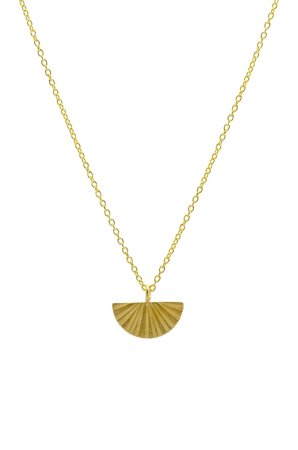 Gold Fan Necklace • One & Eight Jewellery