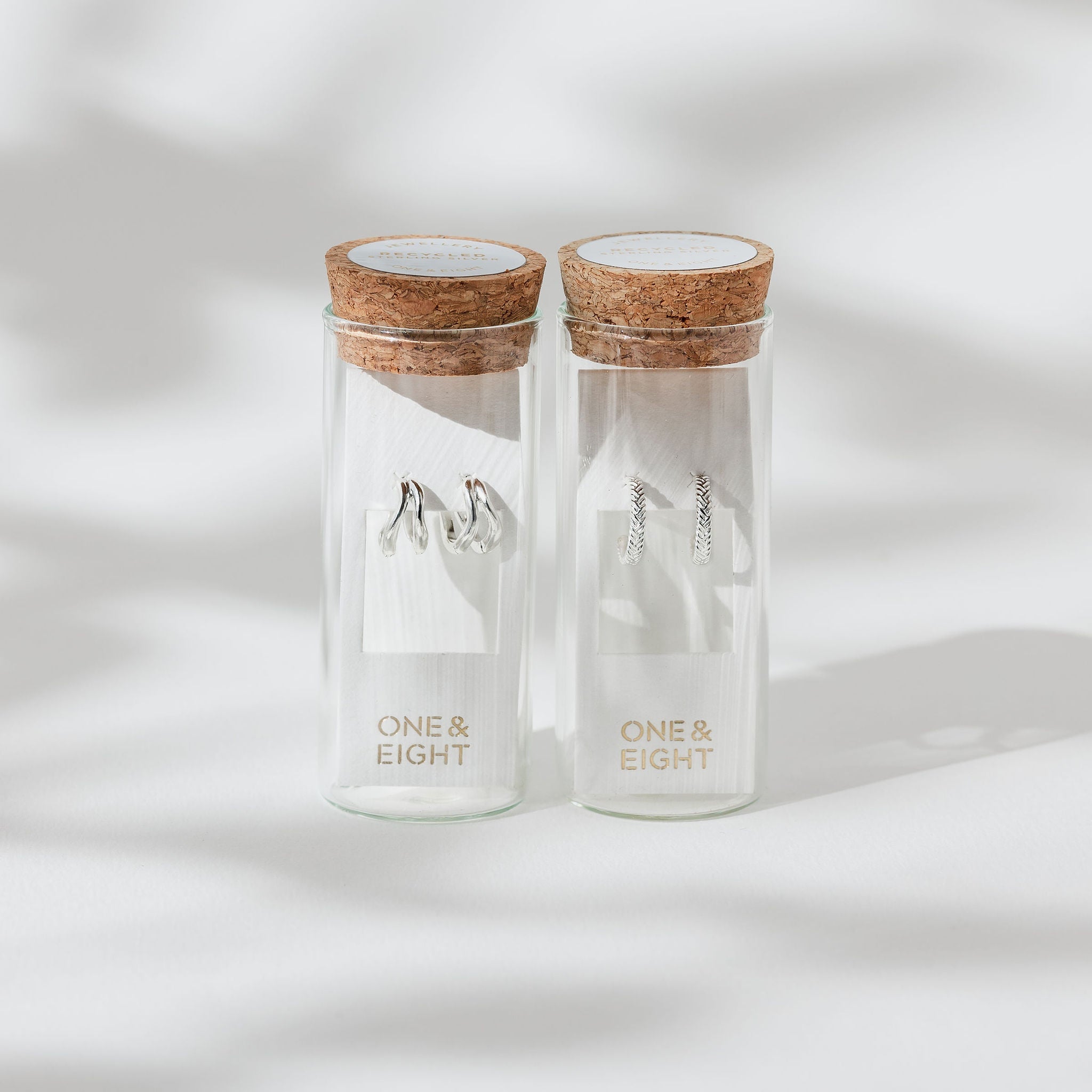 2568_2617_Silver_Duo_Huggies_Silver_Plait_Hoop_Studs_Lifestyle_Websize_1