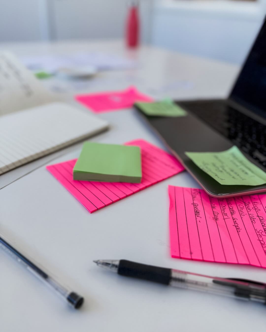 Post-it notes stuck everywhere.