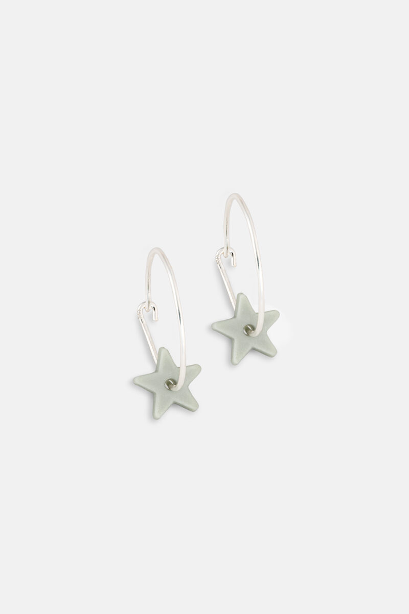 2728 Porcelain Clay Star Silver Earrings Product Websize 1