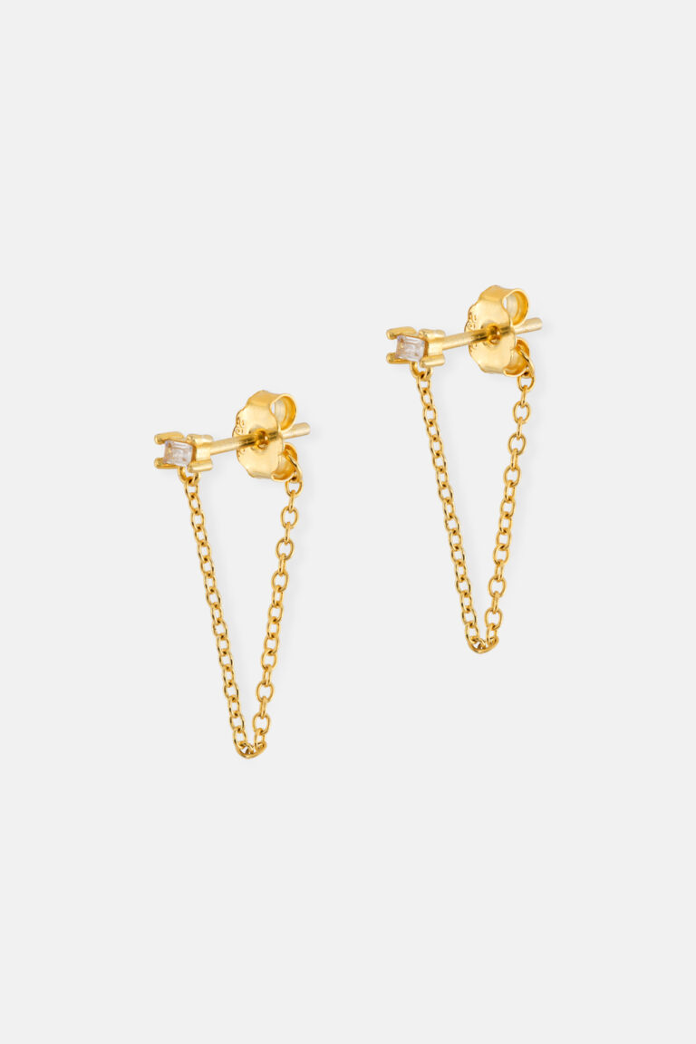 2821 Ilena Clear Crystal Gold Chain Earrings Product Websize 1