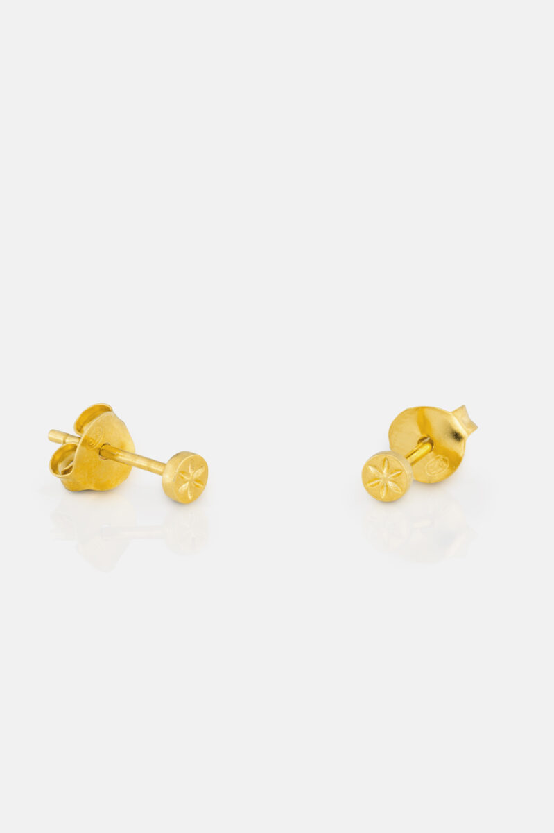 2841 Gold Mini Engraved Star Studs Product Web Size 1