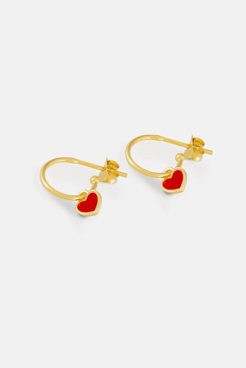 2844 Ruby Enamel Heart Earrings Product Web Size 1