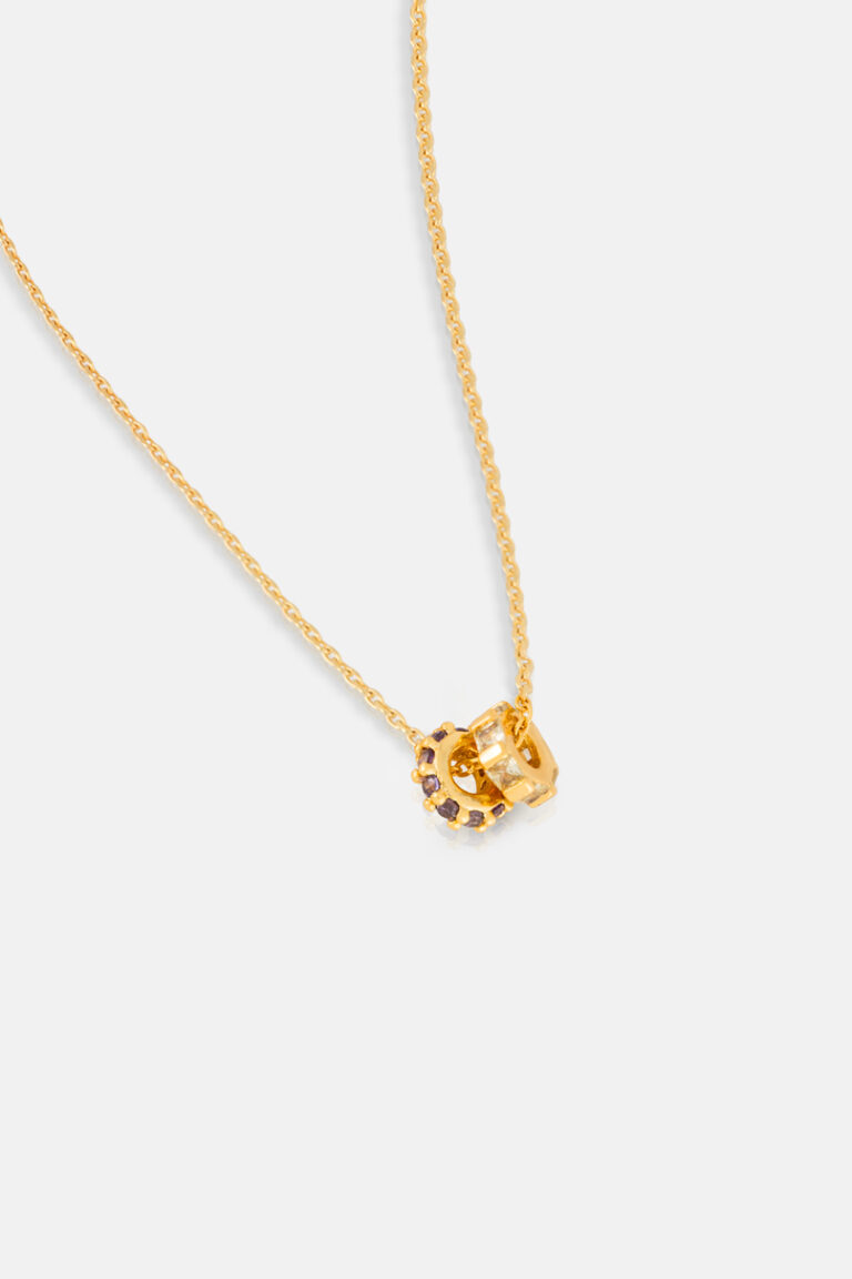 2847 GV Gold Crystal Eternity Hoop Necklace Product Web Size 1