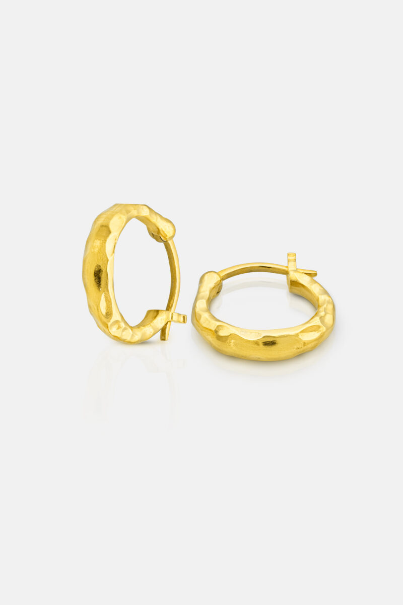 2895 Gold Textured Creole Earrings Product Web Size 1