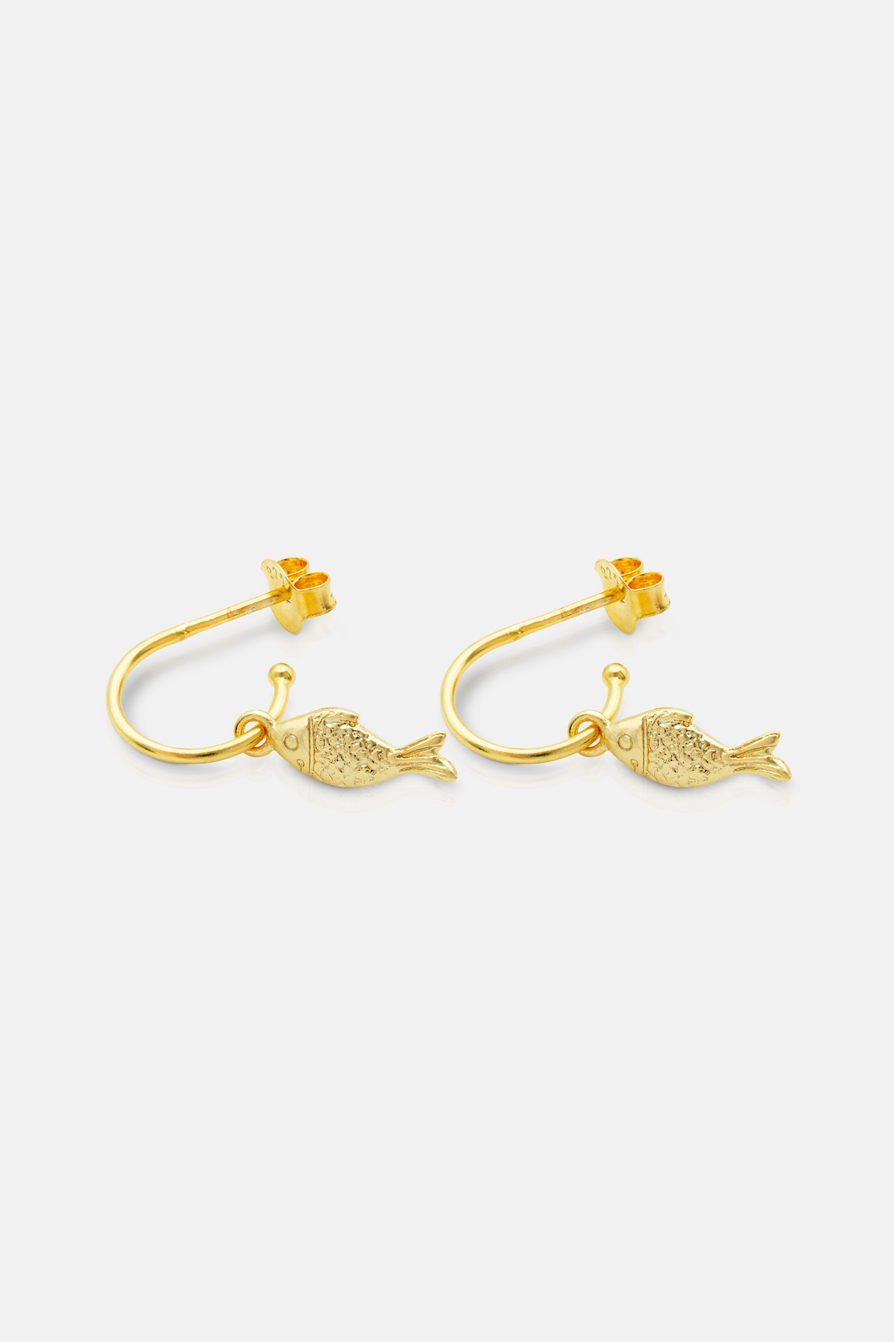 2962 Gold Lucky Fish Hoop Studs Product Web Size 1