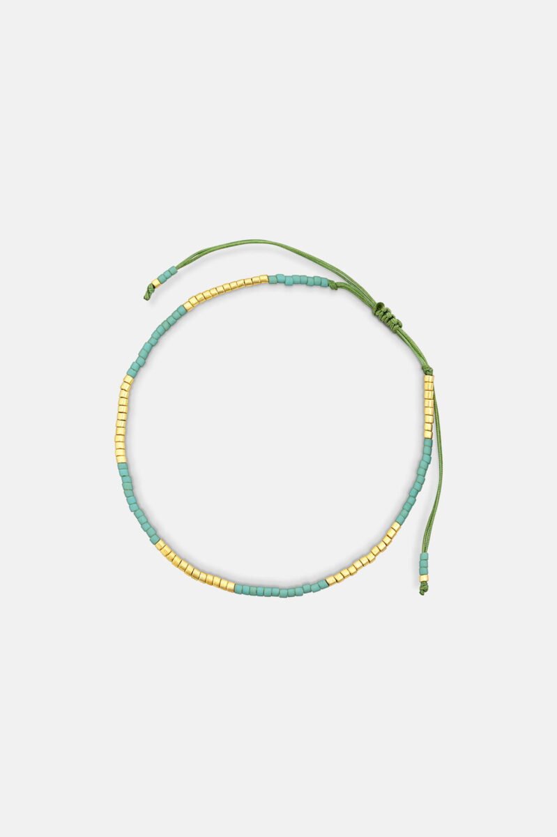 One-and-Eight-SS26-Grey-Ground-Portrait-Images-2943 Aqua & Gold Slider Bracelet Product1