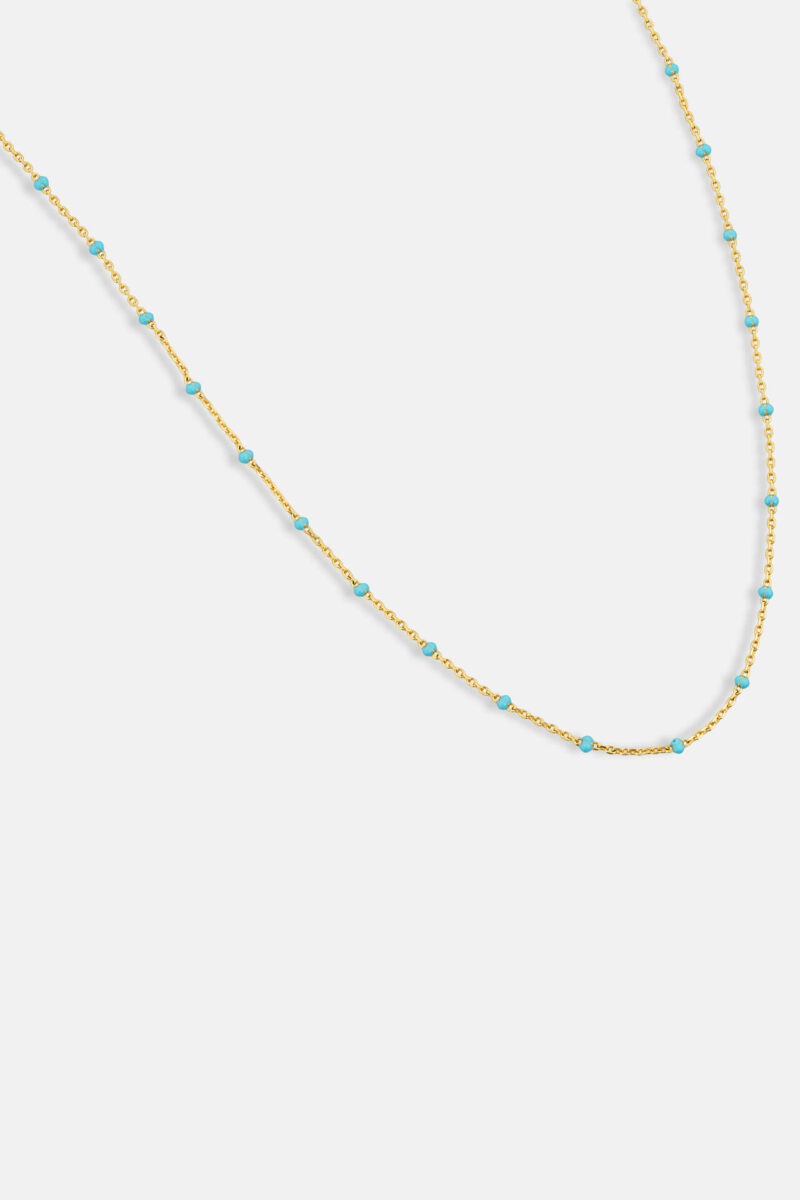 One-and-Eight-SS26-Grey-Ground-Portrait-Images-2948 Sky Blue Enamel Necklace Product1