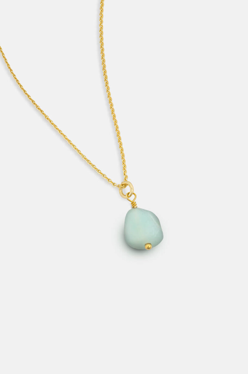 One-and-Eight-SS26-Grey-Ground-Portrait-Images-2957 GV Amazonite Gold Necklace Product1