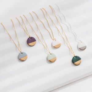 0036 0041 2555 2556 2557 2558 Porcelain White Silver White Gold Forest Claret Dove Pistachio Gold Dipped Necklaces Lifestyle Websize 3