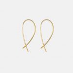 2093 Gold Mini Crossover Earrings Product High Res 1