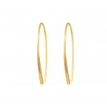 Gold minimal Maya earrings on a white background