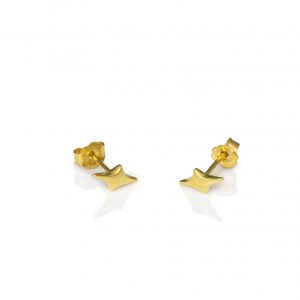 Gold Aurora Star Stud Earrings