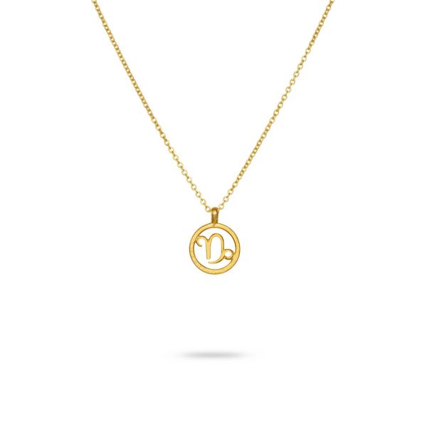 2453 Gold Zodiac Necklace - Capricorn Product Web Size 1-OneAndEight