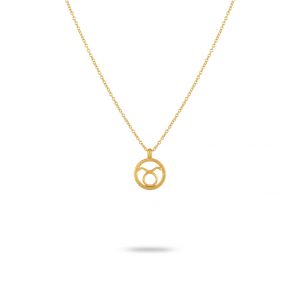 2454 Gold Zodiac Necklace - Taurus 1-OneAndEight