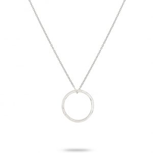 2496 Silver Larissa Hoop Necklace 1-OneAndEight
