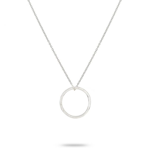 2496 Silver Larissa Hoop Necklace 1-OneAndEight
