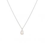 2509 Pearl Silver Necklace 1-OneAndEight