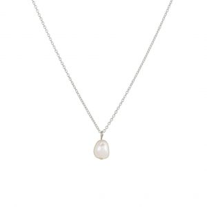 2509 Pearl Silver Necklace 1-OneAndEight