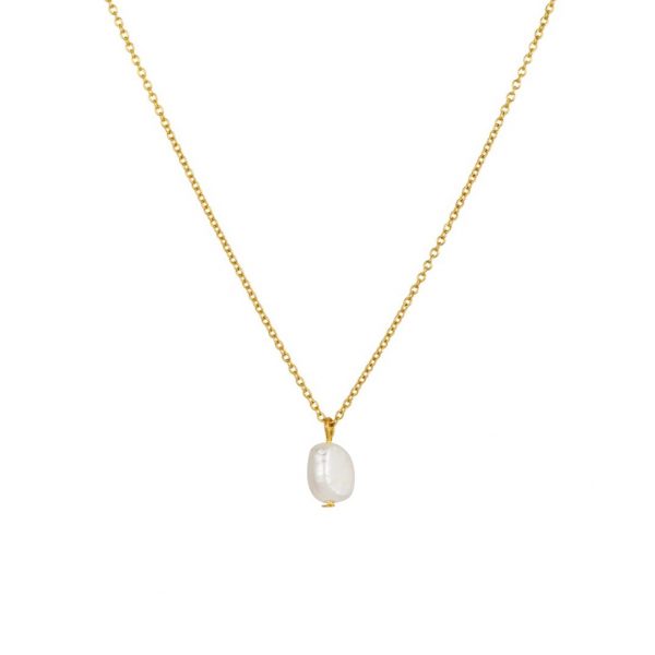 2510 Pearl Gold Necklace 1-OneAndEight