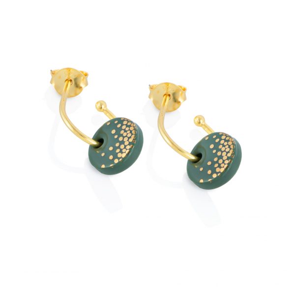 2547, Porcelain Forest Mist Earrings