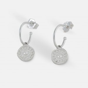 2564 Silver Antique Coin Earrings Product 1