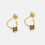 2565 Navy Alber Enamel Earrings Product 1