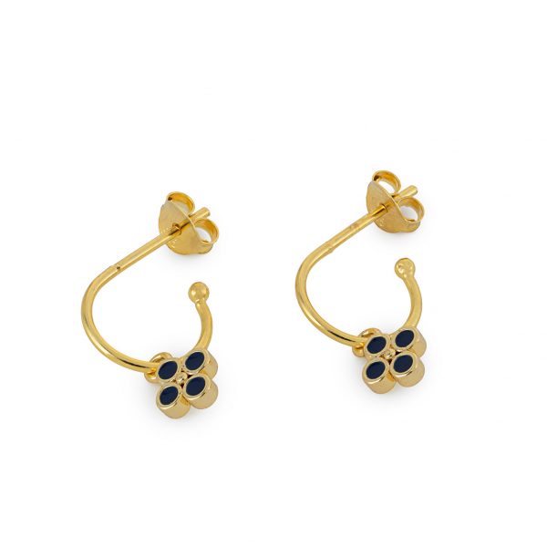 2565 Navy Alber Enamel Earrings Product 1