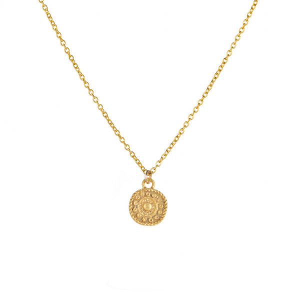 2573 Gold Antique Coin Necklace Product 1