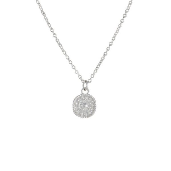 2574 Silver Antique Coin Necklace Product 1