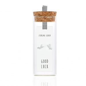 2591 Silver Tiny Kiss Studs Good Luck Product Bottle