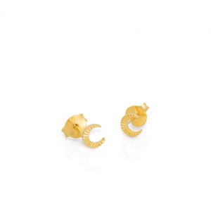 2601 Gold Tiny Crescent Studs WebSize 1