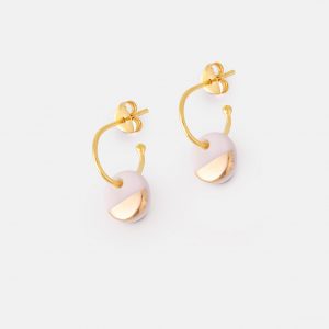 2647 Porcelain Dusty Rose Gold Dipped Earrings Product Websize 1