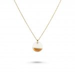 2653 Porcelain Matte Gold Dipped Necklace