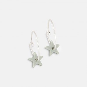 2728 Porcelain Clay Star Silver Earrings Product Websize 1