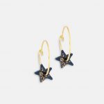 2729 Porcelain Cobalt Star Gold Earrings Product Websize 1
