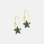 2730 Porcelain Forest Star Gold Earrings Product Websize 1