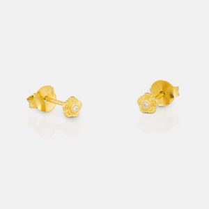 2826 Champagne Peony studs
