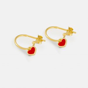 2844 Ruby Enamel Heart Earrings Product Web Size 1