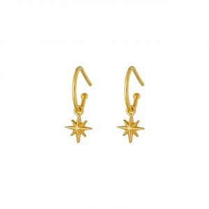Gold Starlight Mini Hoop Earrings