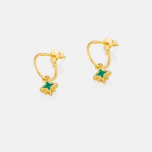 One-and-Eight-SS26-Grey-Ground-Portrait-Images-2922 Pea Enamel Star Earrings Product1