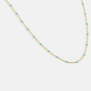 One-and-Eight-SS26-Grey-Ground-Portrait-Images-2948 Sky Blue Enamel Necklace Product1